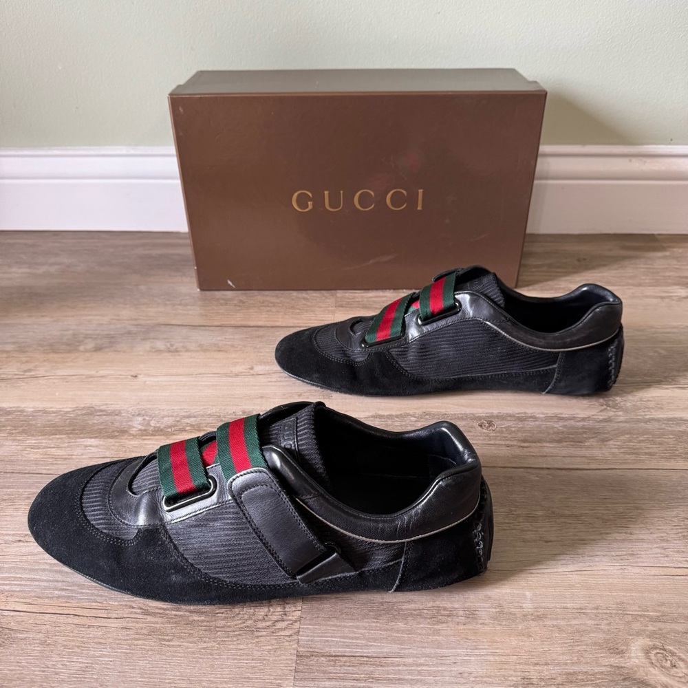 GUCCI Pelle S. Gomma Sneakers Men’s Size 9 - Picture 4 of 8